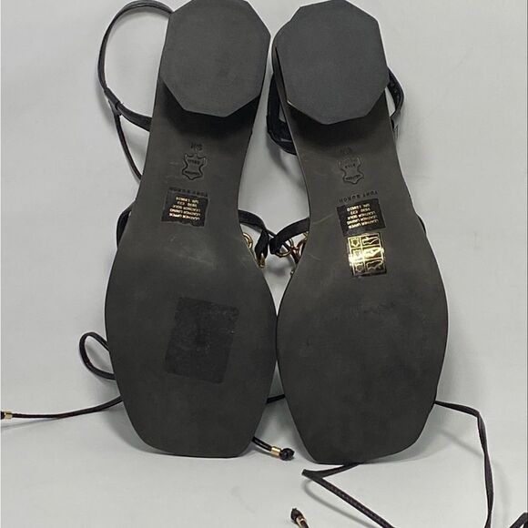 Tory Burch Multi-Logo Leather Lace-Up Sandals size 9 - Picture 12 of 13